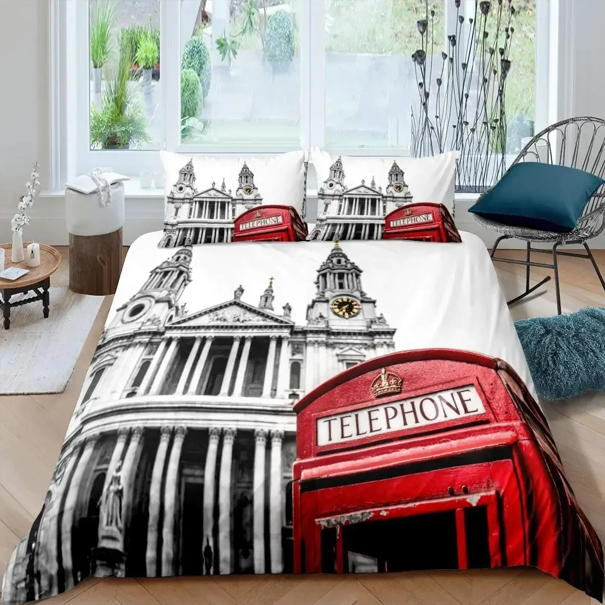 Home Textiles London - Londra Telefon Kulübesi Big Ben Rahat