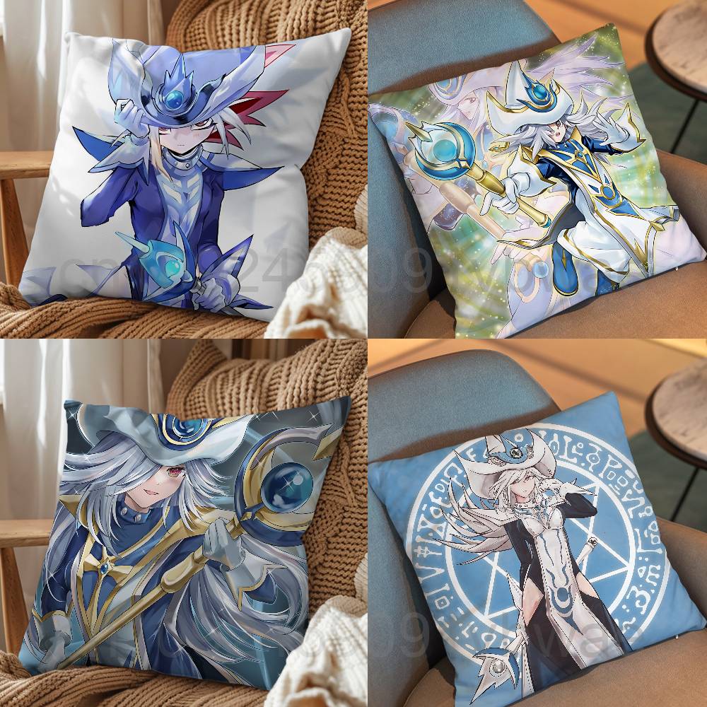 Home.Textiles Cushion - Mavi ve beyaz Sessiz Büyücü YuGiOh