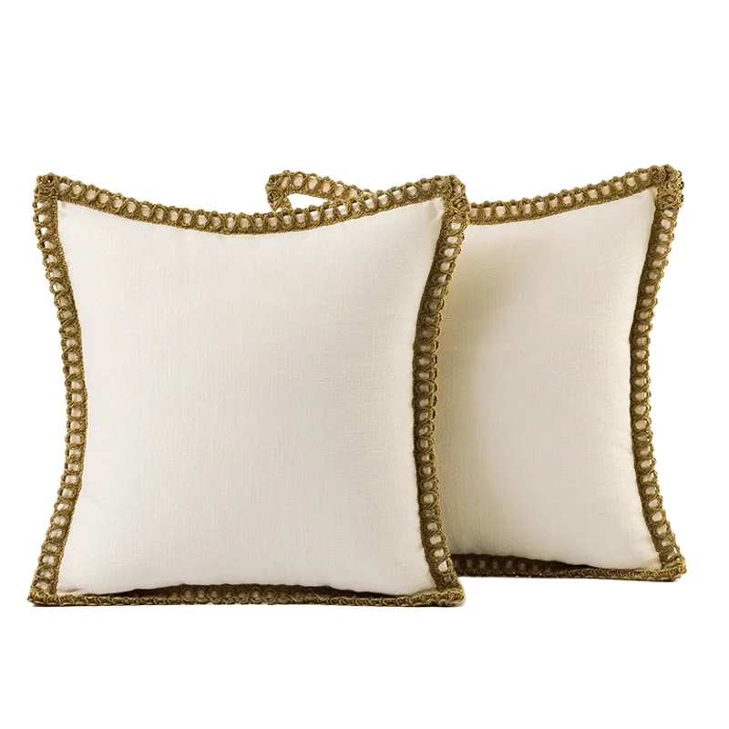 Pillow Cover 20X20 - Pamuk Keten Düz Renk Yastık Örtüsü