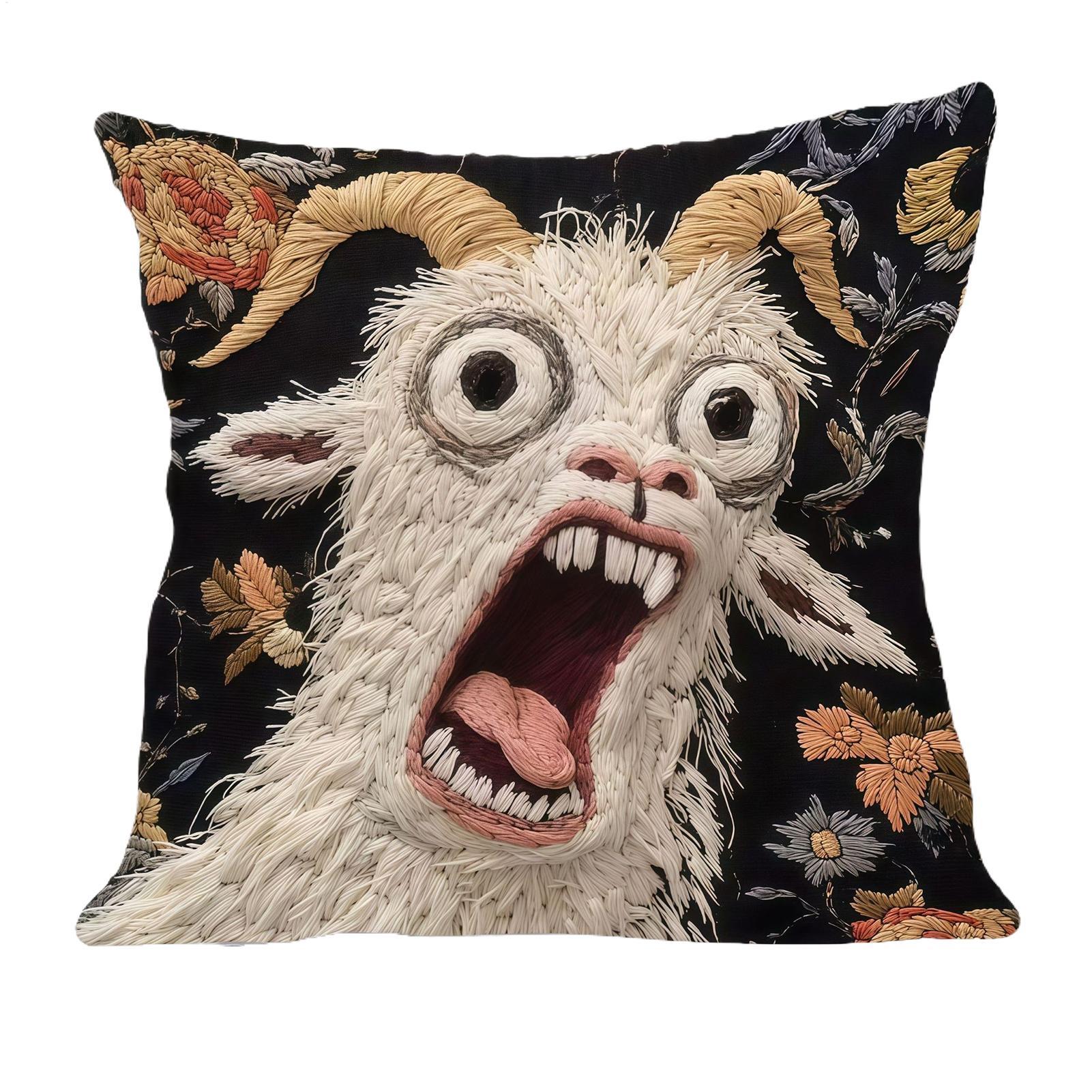 Pillow Cover 20X20 - 45x45 cm Çığlık atan keçi yastık