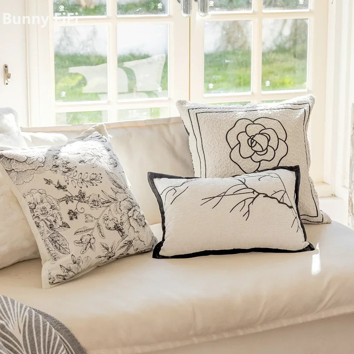 2024 Siyah Beyaz Işık Lüks Min - Pillow Cover 20X20 incelemesi ve fiyatı