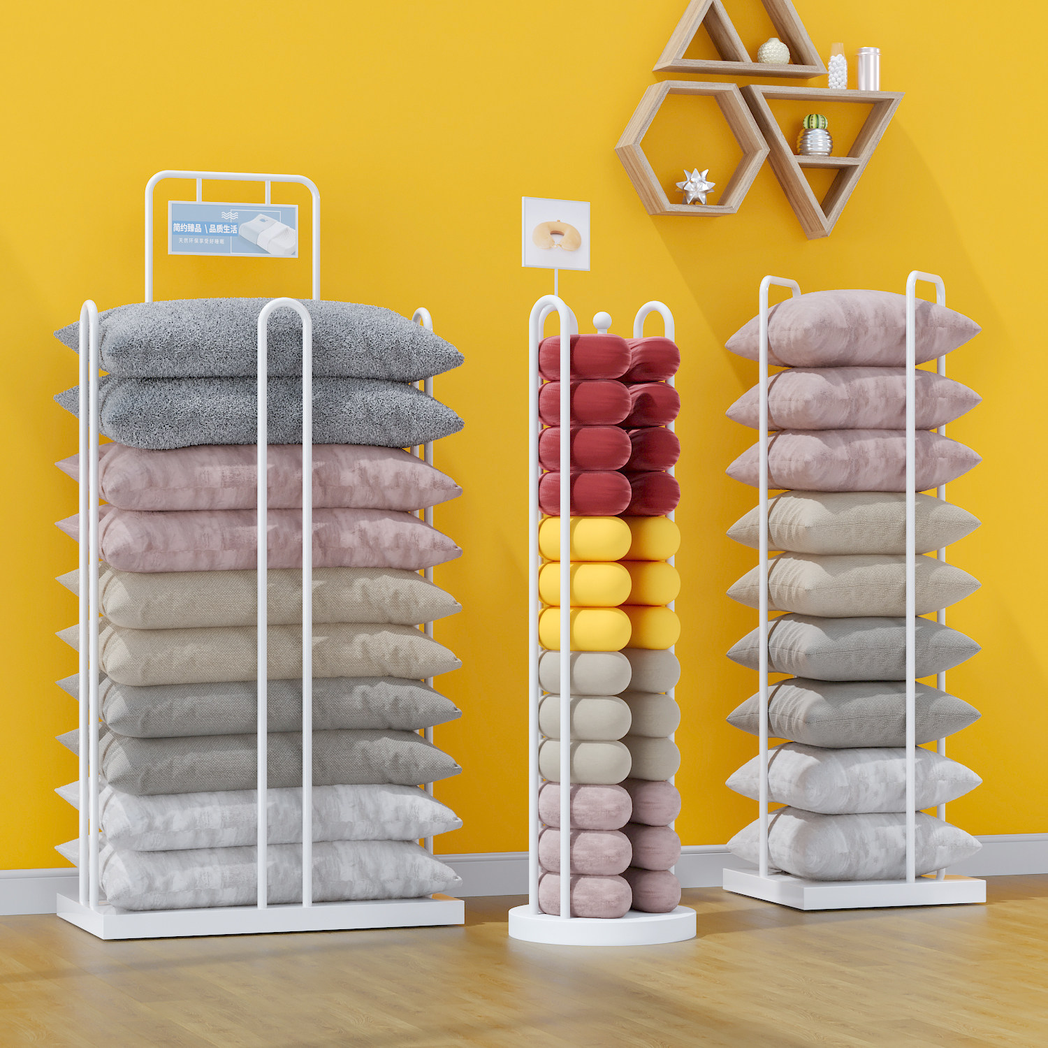 Ev Tekstili Sergi Rafı Yastık  - Home Textiles Factory incelemesi ve fiyatı